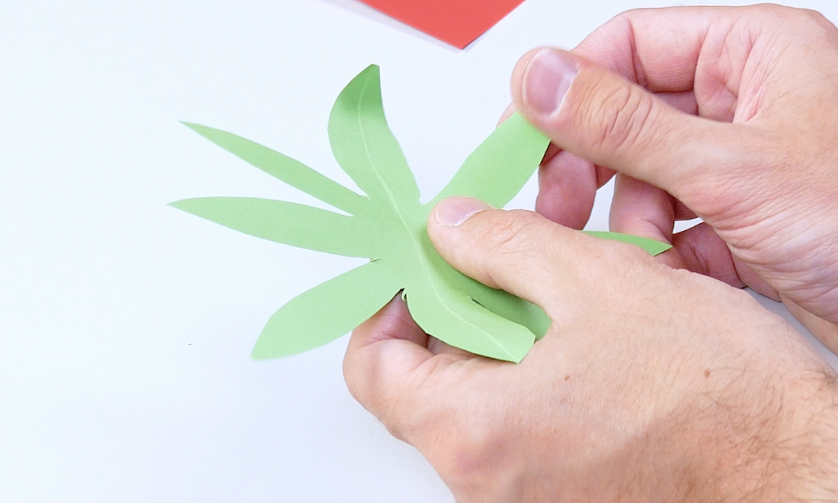 fabriquer une tige en papier vert