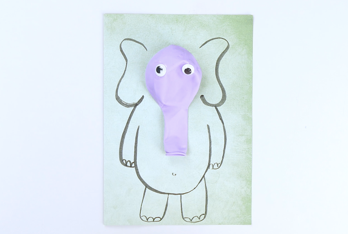 Papier cadeau 3D en forme d'éléphant
