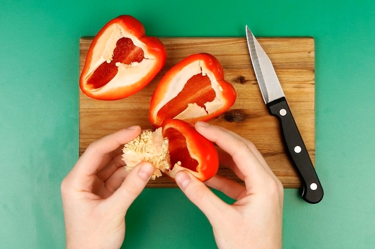 Couper les poivrons
