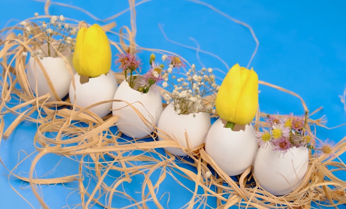 Vases en coquilles d'œufs