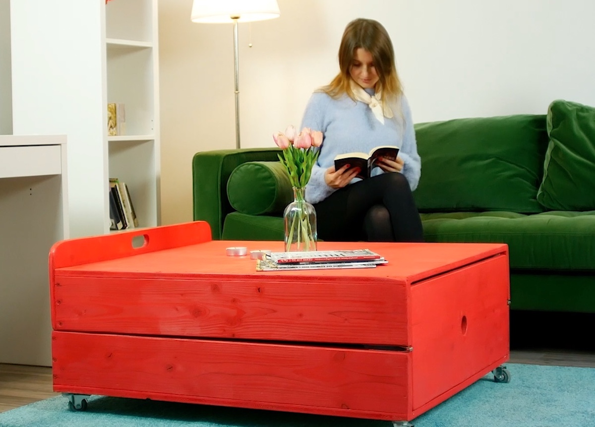 DIY malin : lit dans la table faite maison
